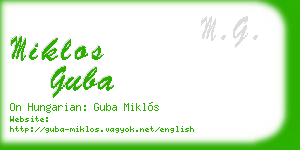 miklos guba business card